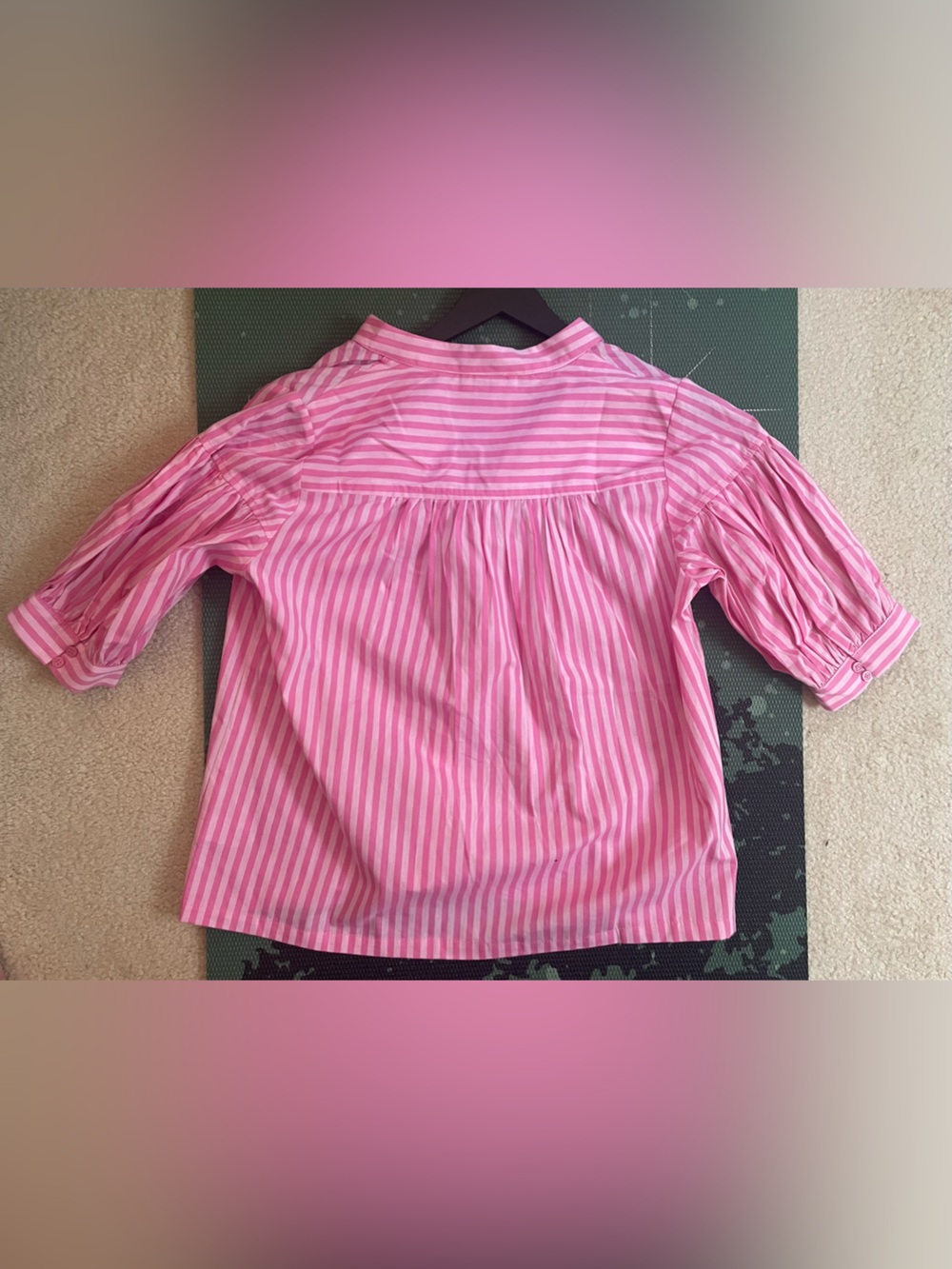 AVARA Melody Pink Striped Short Sleeve Top Small NEW w. tags - Picture 5 of 7
